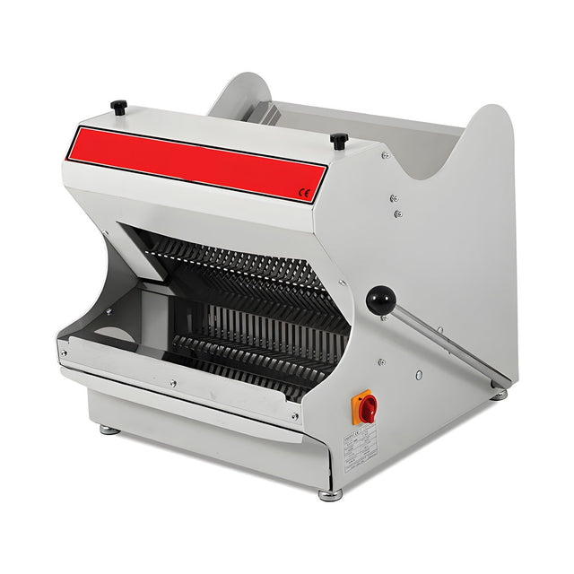 Brotschneidemaschine, Schnittstärke 10 mm, 42 Edelstahlklingen, 0,37 kW, automatische Abschaltung, 733×643×682 mm – Produktbild