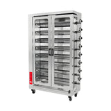 Elektro Hähnchengrill, 48 Hähnchen, 26,4 kW, Edelstahl, hitzebeständige Glastüren, separat steuerbare Heizelemente, 1194×481×2030 mm – Produktbild