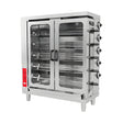 Gas Hähnchengrill, 30 Hähnchen, 32,33 kW, Edelstahl, hitzebeständige Glastüren, separat regelbare Brenner, Erdgas/Flüssiggas, 1194×481×1180 mm – Produktbild