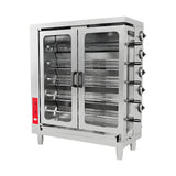 Gas Hähnchengrill, 30 Hähnchen, 32,33 kW, Edelstahl, hitzebeständige Glastüren, separat regelbare Brenner, Erdgas/Flüssiggas, 1194×481×1180 mm – Produktbild