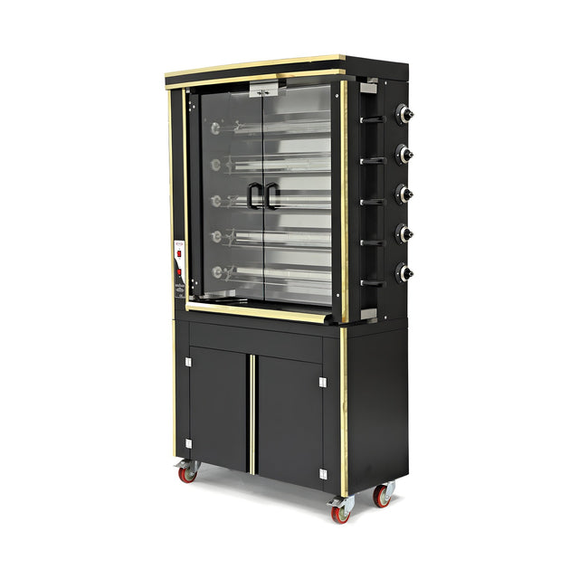Elektro Hähnchengrill, 30 Hähnchen, 16,5 kW, Edelstahl, hitzebeständige Glastüren, separat steuerbare Heizelemente, Serie 700, 1194×565×2030 mm – Produktbild