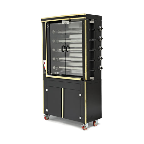 Gas Hähnchengrill, 30 Hähnchen, 32,33 kW, Edelstahl, hitzebeständige Glastüren, separat regelbare Heizzonen, Serie 700, 1194×565×2030 mm – Produktbild