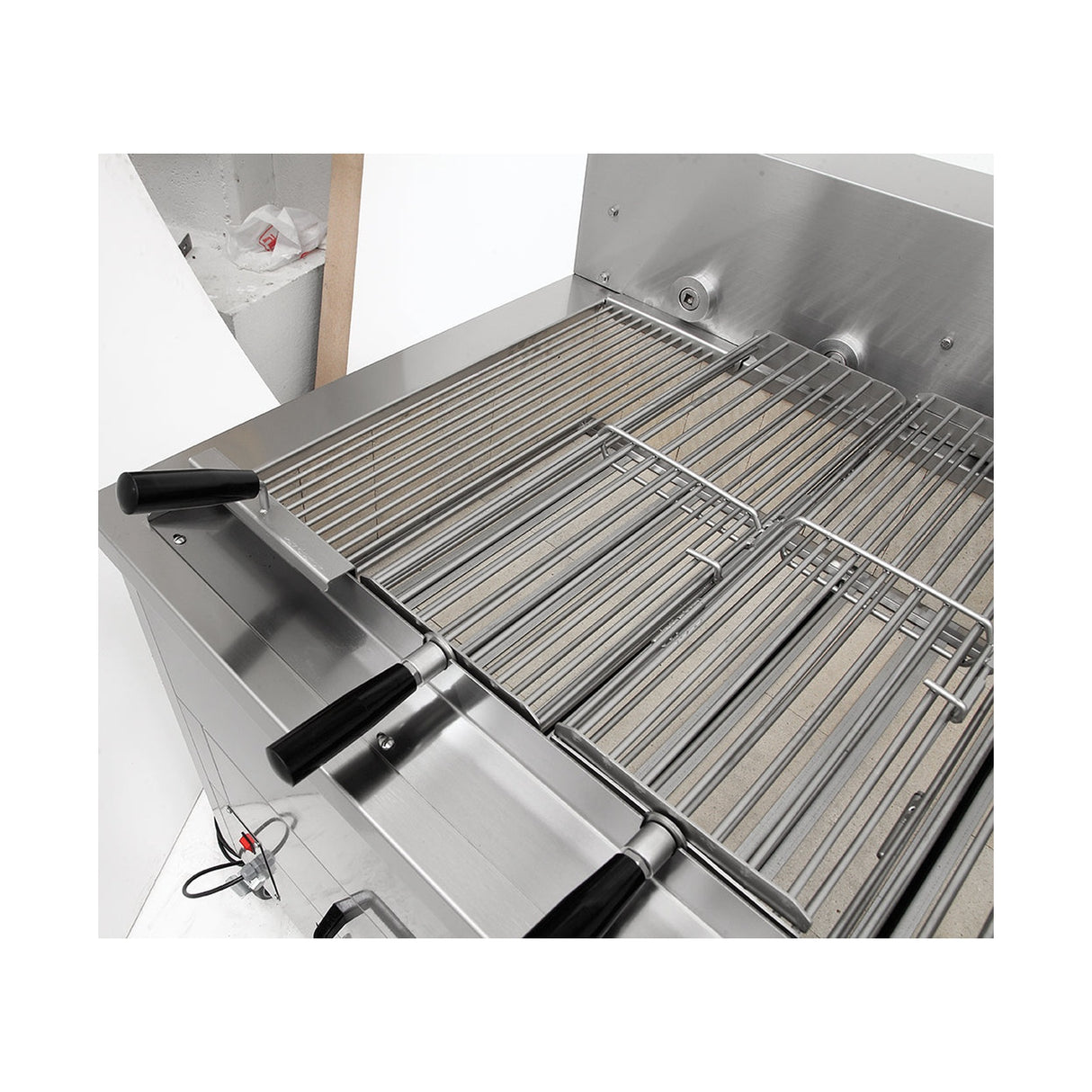 Horizontal charcoal chicken rotisserie – 8 pcs – 1800×930×1100 mm