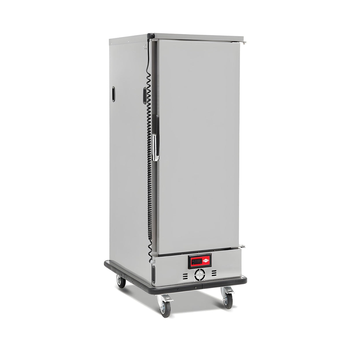 Bankettwagen beheizt, 11x GN 2/1, Digitalthermostat mit Feuchtesystem, 3 kW, Edelstahl, 716×888×1835 mm – Produktbild