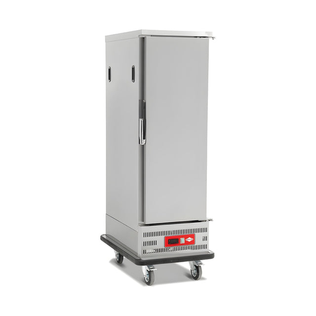 Bankettwagen gekühlt, 15x GN 1/1, Digitalthermostat 0/+5 °C, Edelstahl, 581×769×1683 mm – Produktbild