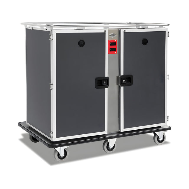 Bankettwagen beheizt, 24x GN 1/1, Digitalthermostat 65/75 °C, 3,8 kW, Aluminium, 1115×920×1400 mm, Serie Plus – Produktbild