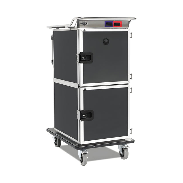 Bankettwagen Warm/Kalt, 6x GN 2/1 warm + 6x GN 2/1 kalt, Digitalthermostat 65/75 °C und +4/+10 °C, 2,05 kW, Aluminium, 740×1036×1640 mm, Serie Plus – Produktbild
