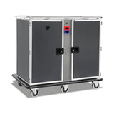 Bankettwagen Warm/Kalt, 12x GN 1/1 warm + 12x GN 1/1 kalt, Digitalthermostat 65/75 °C und +4/+10 °C, 2,05 kW, Aluminium, 1115×920×1400 mm, Serie Plus – Produktbild
