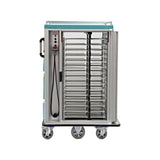 Chariot de transport de repas chaud/froid, 24 repas, écran tactile 7", compartiment chaud jusqu'à 100 °C, verrouillable, 811×1139×1382 mm