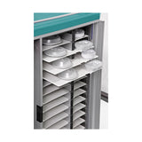 Chariot de transport de repas chaud/froid, 24 repas, écran tactile 7", compartiment chaud jusqu'à 100 °C, verrouillable, 811×1139×1382 mm