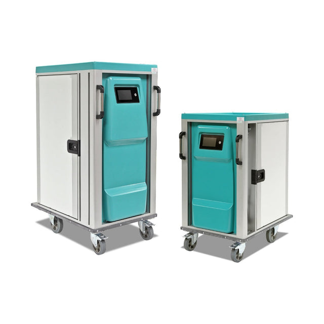 Speisetransportwagen warm-kalt, 24 Plätze, getrennte Heiß- und Kaltzone, Touchscreen, Wi-Fi, Heißfach bis 100 °C, Kaltfach 0/+6 °C, 811×1139×1382 mm – Produktbild