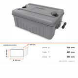 Thermobox, isolierte Transportbox, 26 Liter, für GN 1/1, 616×422×305 mm, für warmen und kalten Transport – Abmessungen