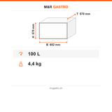 Transportbox aus EPP, leichte Isolierbox, 100 Liter, 602×570×575 mm, für warmen und kalten Transport – Technische Daten