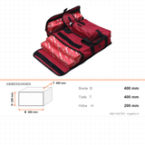 Thermotasche für Lieferdienst, isolierte Transporttasche, 400×400×200 mm, für warmen Transport – Abmessungen