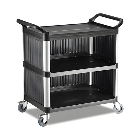 Servierwagen Kunststoff, 2 Etagen, 500×800×970 mm, mit Rollen – Produktbild