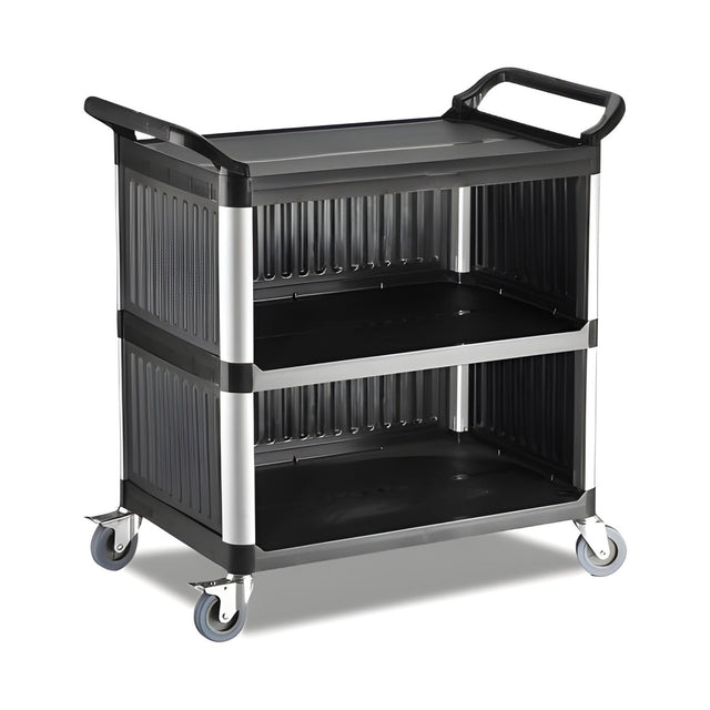Servierwagen Kunststoff, 2 Etagen, 500×800×970 mm, mit Rollen – Produktbild