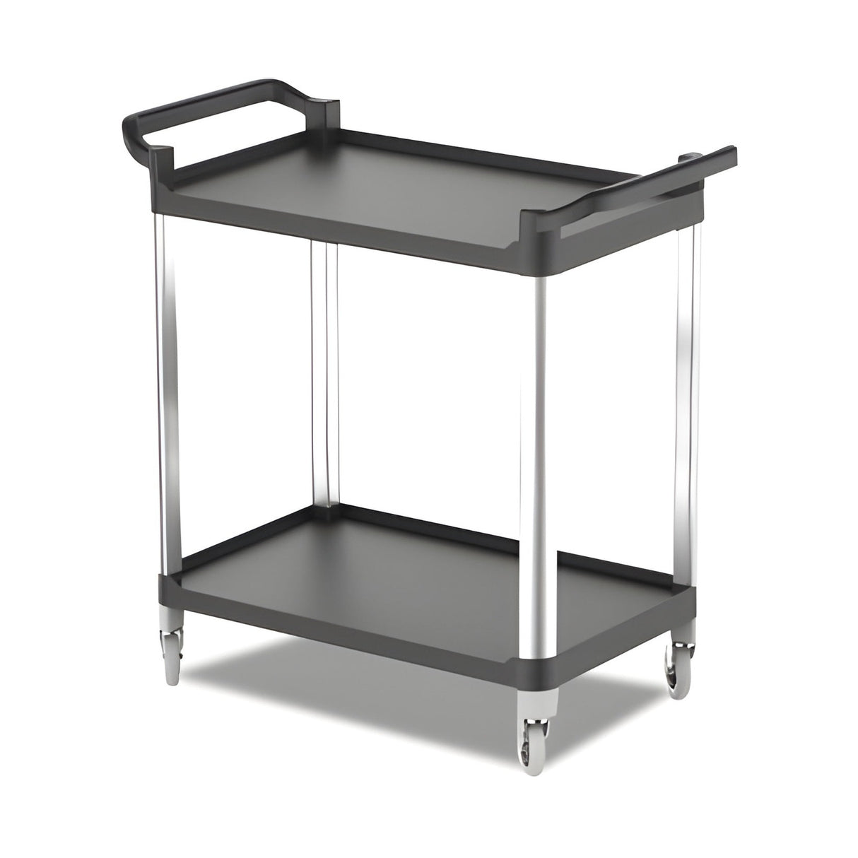 Servierwagen Kunststoff, 2 Etagen, 500×800×970 mm, mit Rollen – Produktbild