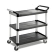 Servierwagen Kunststoff, 3 Etagen, 500×800×970 mm, mit Rollen – Produktbild