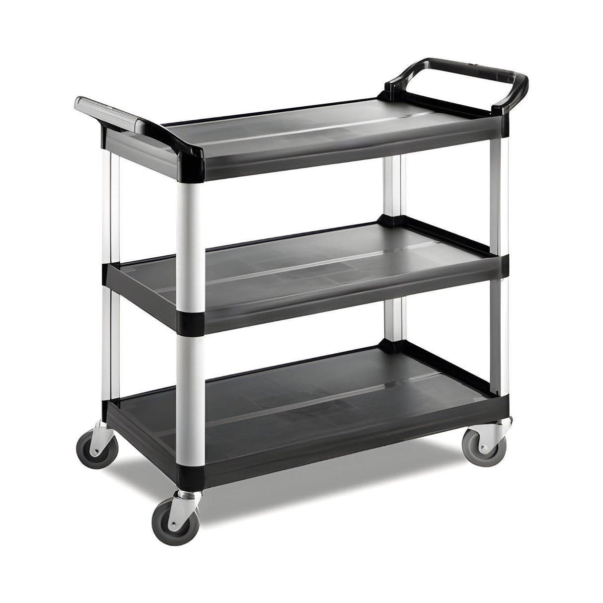 Servierwagen Kunststoff, 3 Etagen, 500×800×970 mm, mit Rollen – Produktbild