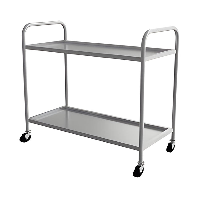Servierwagen Edelstahl, 2 Etagen, 550×860×900 mm, mit Rollen – Produktbild