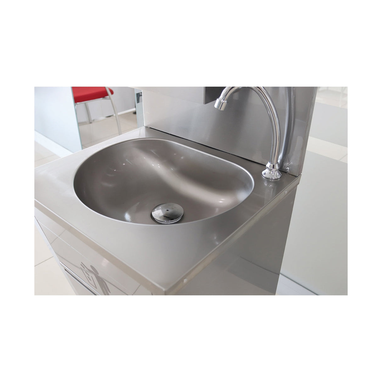 Foot-operated hand-wash basin – 500×450×850/1350 mm
