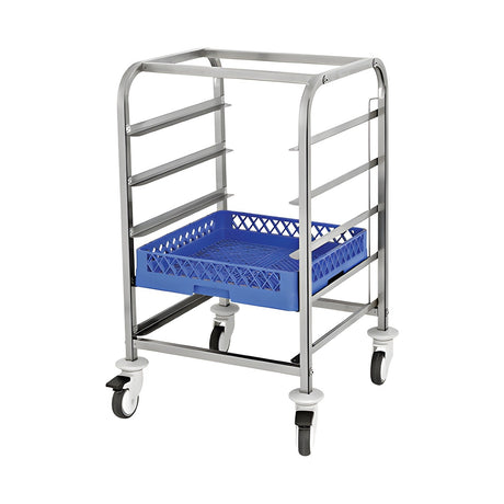 Transportwagen für Körbe, mit Schienen, 5 Körbe, 560×530×900 mm – Produktbild