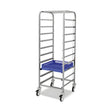 Transportwagen für Körbe, mit Schienen, 10 Körbe, 560×530×1650 mm – Produktbild