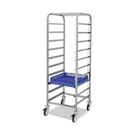 Transportwagen für Körbe, mit Schienen, 10 Körbe, 560×530×1650 mm – Produktbild