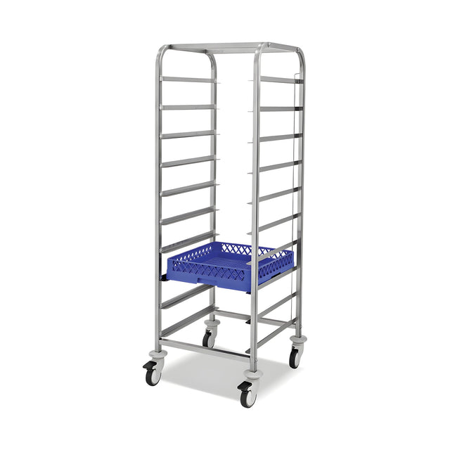 Transportwagen für Körbe, mit Schienen, 10 Körbe, 560×530×1650 mm – Produktbild
