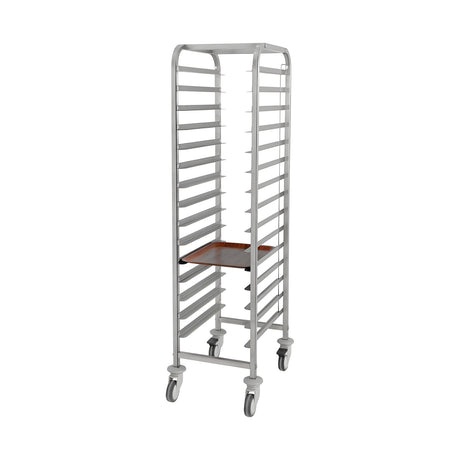 Tablettwagen mit Schienen, einreihig, für 13-15 Tabletts 37×53 cm, 430×560×1710 mm – Produktbild