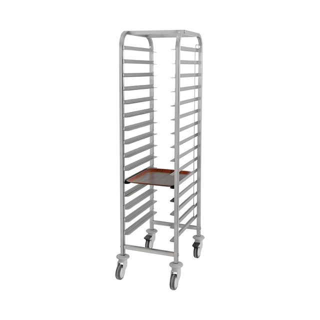 Tablettwagen mit Schienen, dreireihig, für 39-45 Tabletts 37×53 cm, 1230×560×1710 mm – Produktbild