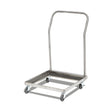 Transportwagen Edelstahl, 550×550×900 mm, mit Rollen – Produktbild