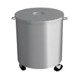 Abfallwagen rund, mobil, 400×400 mm, mit Rollen – Produktbild