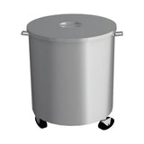 Abfallwagen rund, mobil, 400×400 mm, mit Rollen – Produktbild