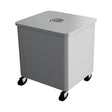 Abfallwagen quadratisch, mobil, 500×550×500 mm, mit Rollen – Produktbild