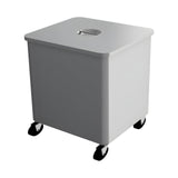 Abfallwagen quadratisch, mobil, 500×550×500 mm, mit Rollen – Produktbild