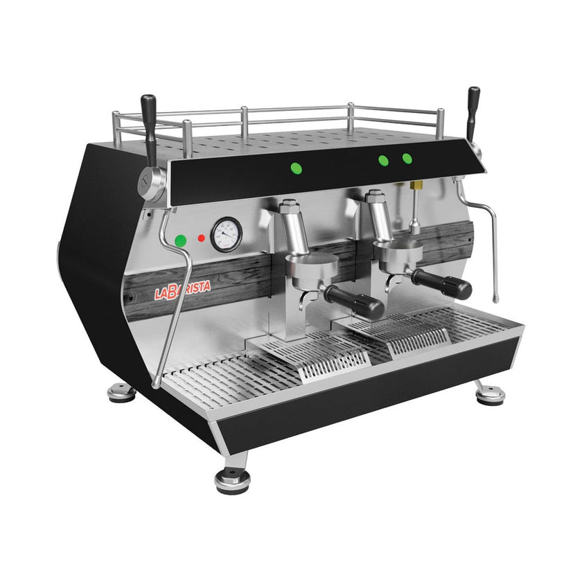 Espressomaschine, 2-gruppig, Doppel-Dampfrohr, Extra-Warmwasserarm, 4,5 kW, 826×595×627 mm – Produktbild