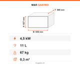 Espressomaschine, vollautomatisch, 2-gruppig, Doppel-Dampfarm, Extra-Warmwasserarm, Digital-Bedienfeld, 4,5 kW, 826×595×627 mm – Technische Daten