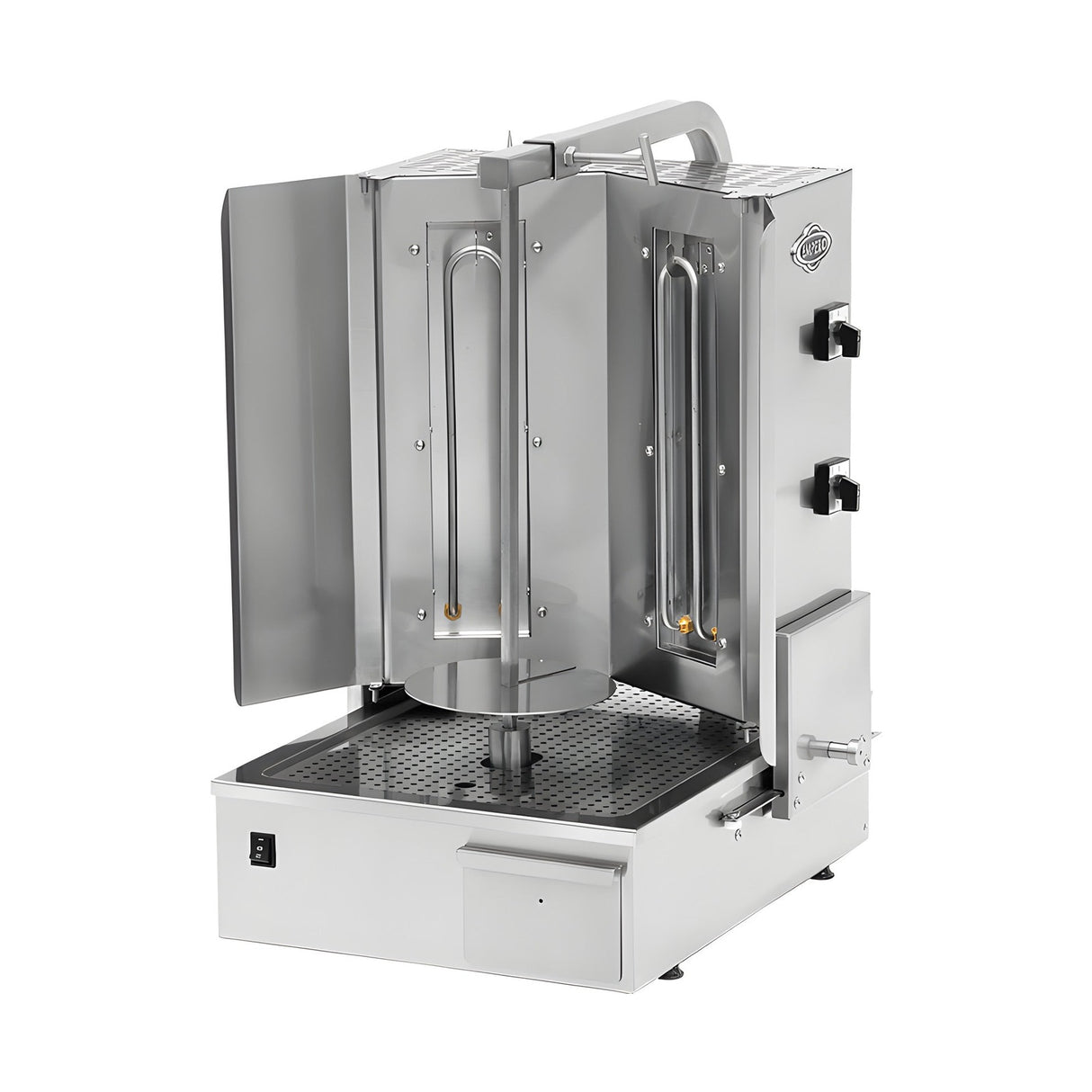 Elektro-Dönergrill, Motor unten, 2 Heizstufen, 3 kW, 506×599×872 mm – Produktbild
