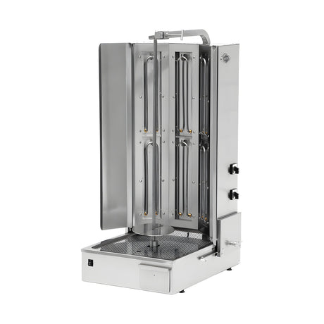 Elektro-Dönergrill, Motor unten, 2 Heizstufen, 9 kW, 703×707×1283 mm – Produktbild
