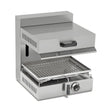 Elektro-Salamander 3 kW, höhenverstellbar, Thermostat, 650×502×517 mm, Edelstahl – Produktbild