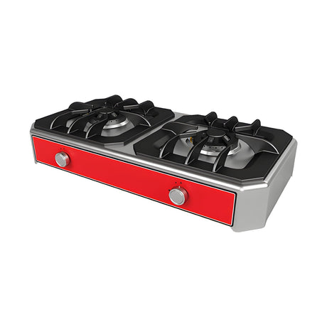 Gaskocher, 2 Brenner, 7 kW, Erdgas/Flüssiggas, Edelstahl, 790×420×160 mm – Produktbild