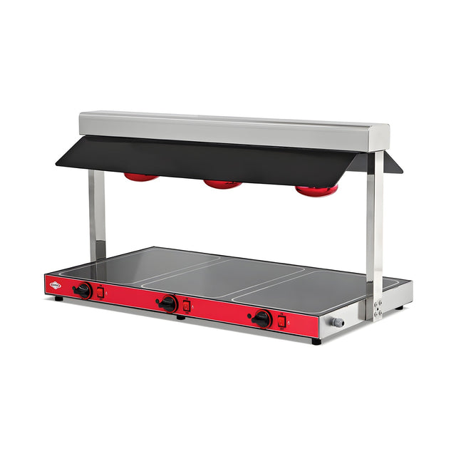 Warmhaltevitrine, 1,9 kW, 3x GN 1/1, 1040 mm, Digitalsteuerung, Niessschutz – Produktbild