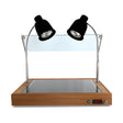 Warmhaltevitrine, 1,3 kW, 2x GN 1/1, 800 mm, Holzgehäuse, Digitalsteuerung, Niessschutz – Produktbild