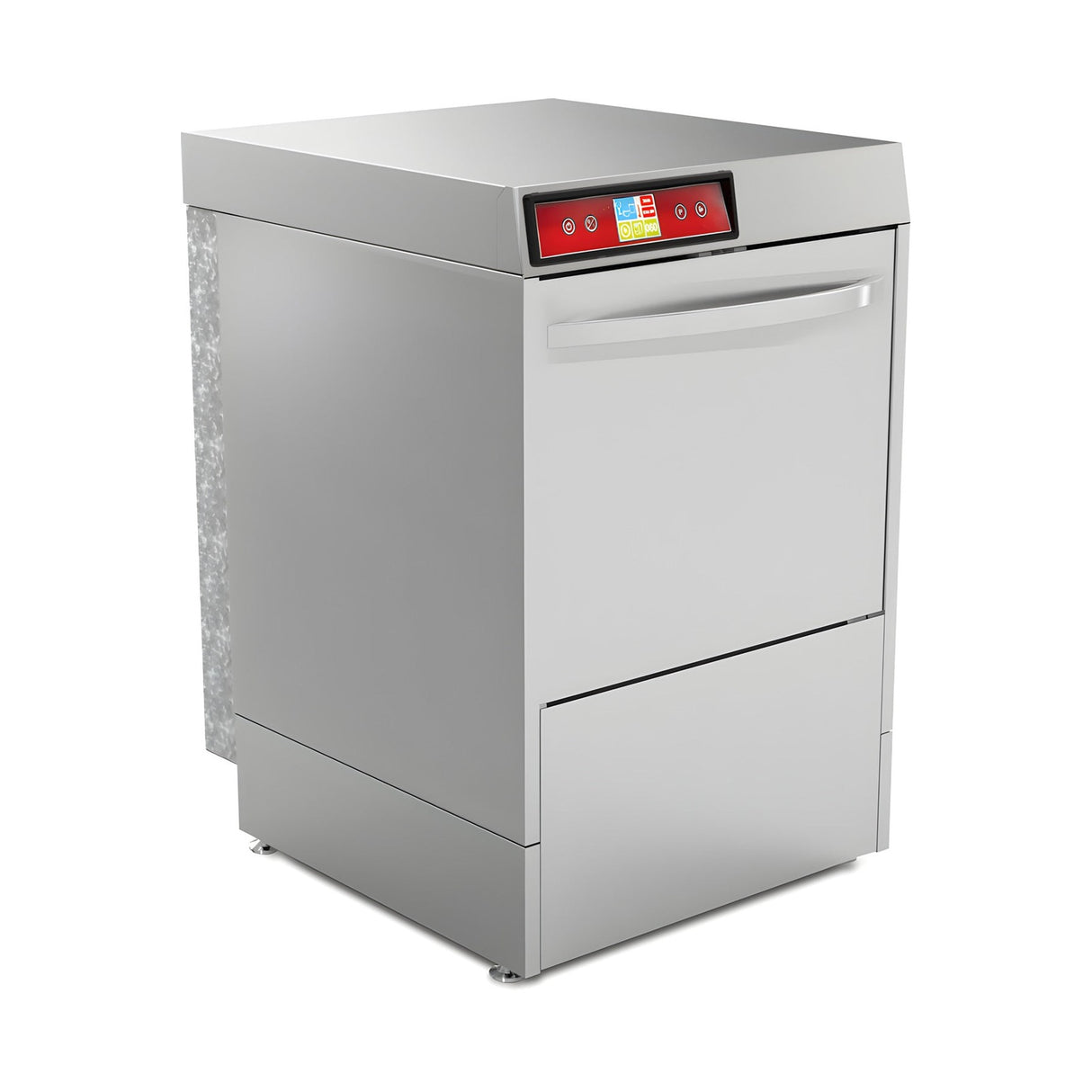 Untertischspülmaschine, doppelwandig, 220V, 500 Teller/Stunde, Korb 500×500 mm, 3,55 kW, 610×680×830 mm – Produktbild