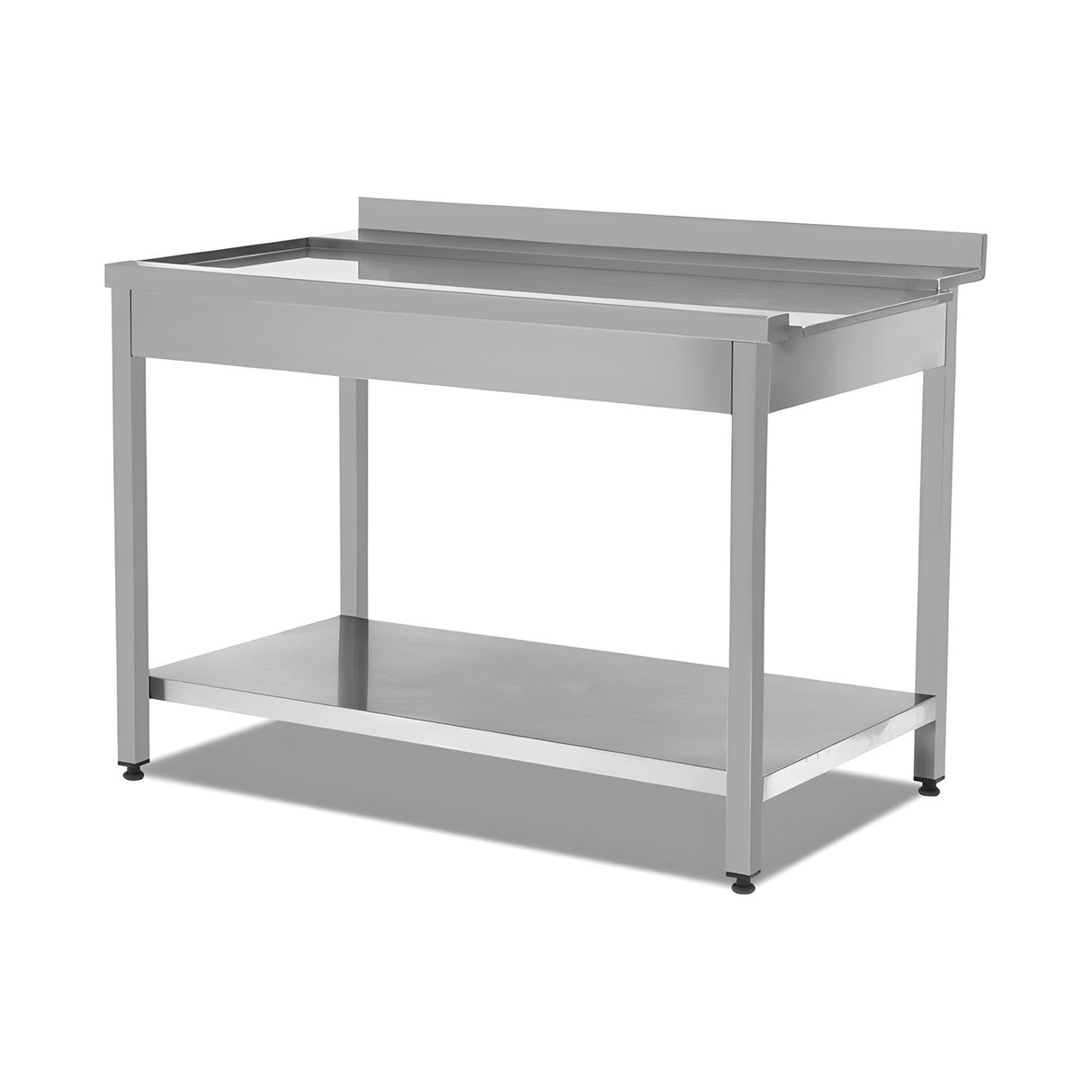 Ausgabetisch für Geschirrspüler, mit Unterbodenregal, links, 0,8 m³, 1200×750×890 mm – Produktbild
