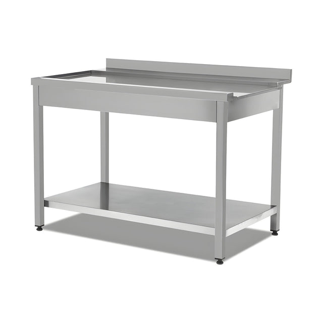 Ausgabetisch für Geschirrspüler, mit Unterbodenregal, links, 0,8 m³, 1200×750×890 mm – Produktbild