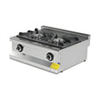 Gasherd 2 Brenner, 17,3 kW, Doppelringbrenner, 800×635×285 mm, Edelstahl, Snack-Line – Produktbild