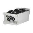 Gasherd 2 Brenner, 7,1 kW, Doppelringbrenner, Piezozündung, 400×635×285 mm, Edelstahl, Snack-Line – Produktbild