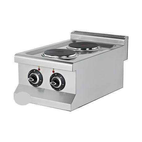 Elektroherd 2 Kochplatten, 3,5 kW, 230V, 400×635×285 mm, Edelstahl, Snack-Line – Produktbild